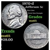 1970-d Jefferson Nickel 5c Grades GEM Unc
