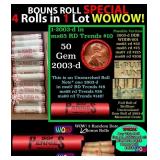 THIS AUCTION ONLY! BU Shotgun Lincoln 1c roll, 200
