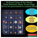 20 Great Coins of the World, hand selected, many t