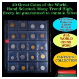 20 Great Coins of the World, hand selected, many t