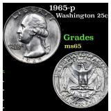 1965-p Washington Quarter 25c Grades GEM Unc