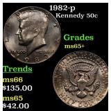 1982-p Kennedy Half Dollar 50c Grades GEM+ Unc
