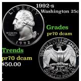 Proof 1992-s Washington Quarter 25c Grades GEM++ P