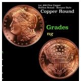 1oz .999 Fine Copper Bullion Round - Morgan Style