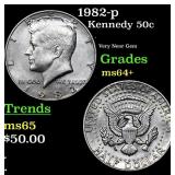 1982-p Kennedy Half Dollar 50c Grades Choice+ Unc