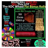 CRAZY Penny Wheel Buy THIS 1962-p solid Red BU Lin