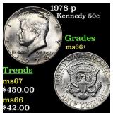 1978-p Kennedy Half Dollar 50c Grades GEM++ Unc