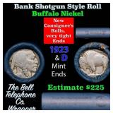 Buffalo Nickel Shotgun Roll in Old Bank Style 