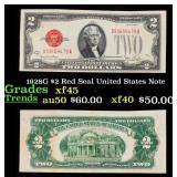 1928G $2 Red Seal United States Note Grades xf+