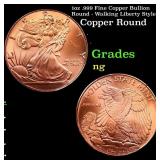 1oz .999 Fine Copper Bullion Round - Walking Liber