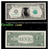 Trump & Reagan Novelty 2017A $1 Federal Reserve No