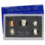1983 United States Mint Proof Set 5 coins