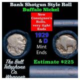 Buffalo Nickel Shotgun Roll in Old Bank Style 