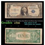 1935H Key To Series $1 Blue Seal Silver Certificat
