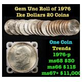 Eisenhower $1 Roll 25pcs, 1976--p