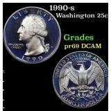 Proof 1990-s Washington Quarter 25c Grades GEM++ P