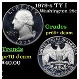 Proof 1979-s TY I Washington Quarter 25c Grades GE