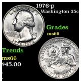 1976-p Washington Quarter 25c Grades GEM+ Unc