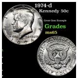 1974-d Kennedy Half Dollar 50c Grades GEM Unc