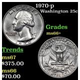 1970-p Washington Quarter 25c Grades GEM++ Unc
