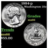 1984-p Washington Quarter 25c Grades GEM+ Unc