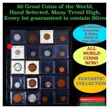 20 Great Coins of the World, hand selected, many t