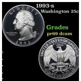 Proof 1993-s Washington Quarter 25c Grades GEM++ P