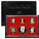 1982 United States Mint Proof Set 5 coins No Outer