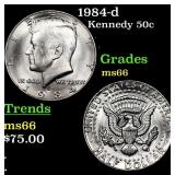 1984-d Kennedy Half Dollar 50c Grades GEM+ Unc