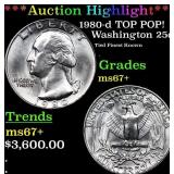 ***Auction Highlight*** 1980-d Washington Quarter
