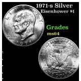 1971-s Silver Eisenhower Dollar $1 Grades Choice U