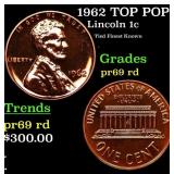Proof 1962 Lincoln Cent TOP POP! 1c Graded pr69 rd