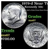 1979-d Kennedy Half Dollar Near Top Pop! 50c Grade