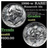1996-w Roosevelt Dime RARE! 10c Grades GEM+++ Unc