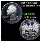 Proof 1992-s Silver Washington Quarter 25c Grades