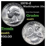 1976-d Washington Quarter 25c Grades GEM Unc