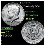 1982-p Kennedy Half Dollar 50c Grades Choice+ Unc