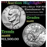 ***Auction Highlight*** 1974-s Silver Eisenhower D