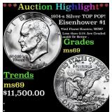 ***Auction Highlight*** 1974-s Silver Eisenhower D