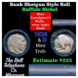 Buffalo Nickel Shotgun Roll in Old Bank Style 