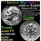 ***Auction Highlight*** 1996-w Roosevelt Dime RARE