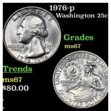 1976-p Washington Quarter 25c Grades GEM++ Unc