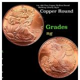 1oz .999 Fine Copper Bullion Round - Walking Liber