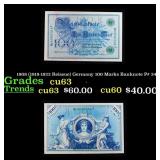 1908 (1918-1922 Reissue) Germany 100 Marks Banknot