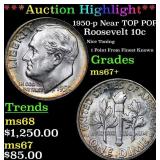 ***Auction Highlight*** 1950-p Roosevelt Dime Near