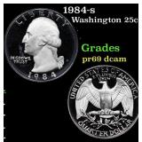 Proof 1984-s Washington Quarter 25c Grades GEM++ P