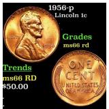 1956-p Lincoln Cent 1c Grades GEM+ Unc RD