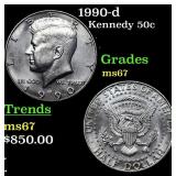 ***Auction Highlight*** 1990-d Kennedy Half Dollar