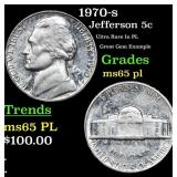 1970-s Jefferson Nickel 5c Grades GEM Unc PL