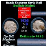 Buffalo Nickel Shotgun Roll in Old Bank Style 